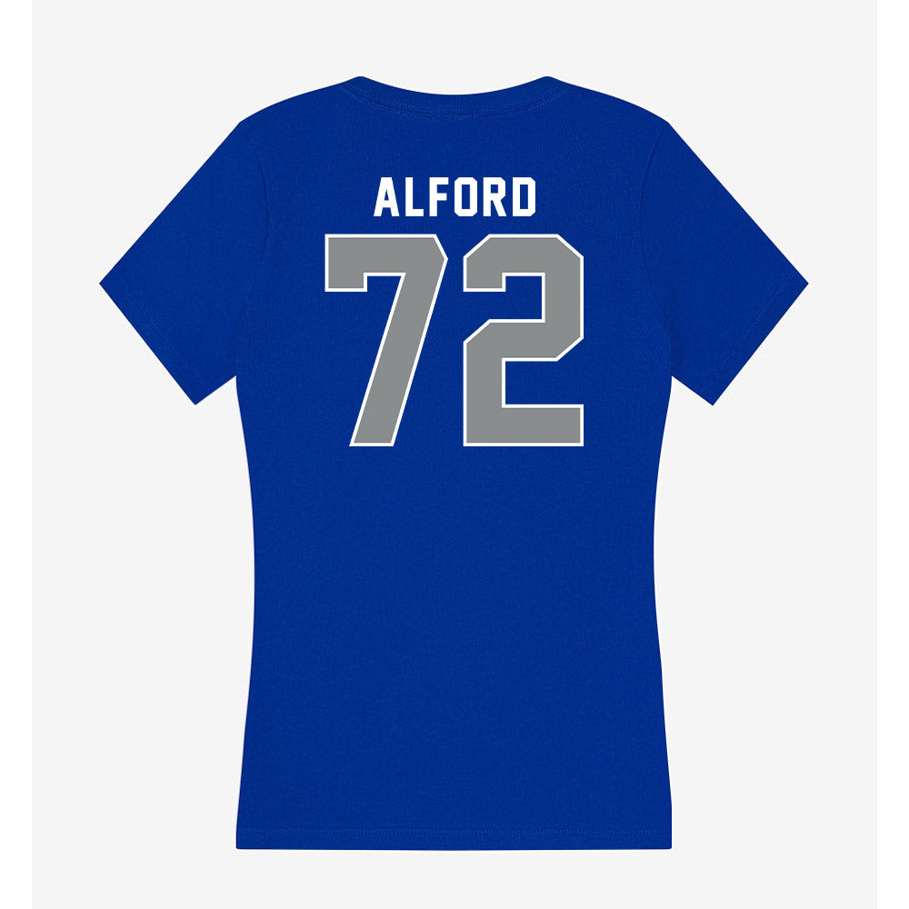 Memphis - NCAA Football : Eddie Alford - Women's V-Neck T-Shirt-1