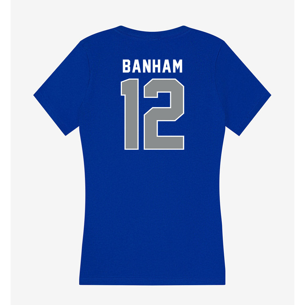 Memphis - NCAA Men's Soccer : Carson Banham - Women's V-Neck T-Shirt-1