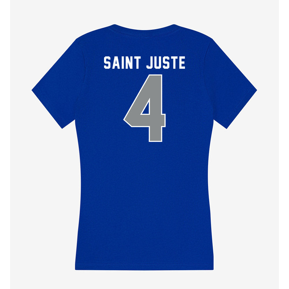 Memphis - NCAA Men's Soccer : Junior Saint Juste - Women's V-Neck T-Shirt-1