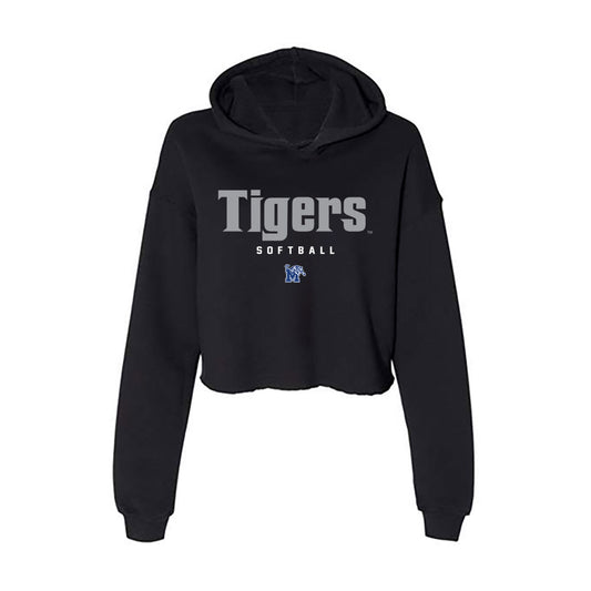 Memphis - NCAA Softball : Bree Urban - Women's Crop Fleece Hooded Sweatshirt-0