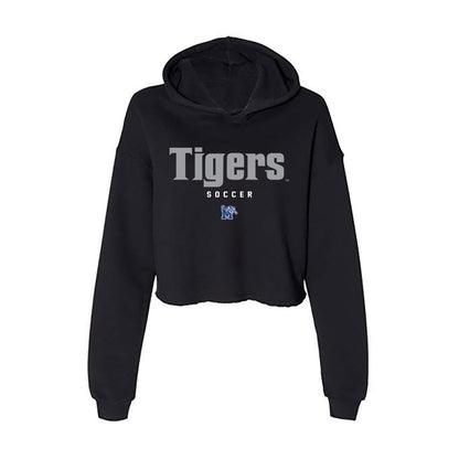 Memphis - NCAA Men's Soccer : Saad Chaouki - Women's Crop Fleece Hooded Sweatshirt-0