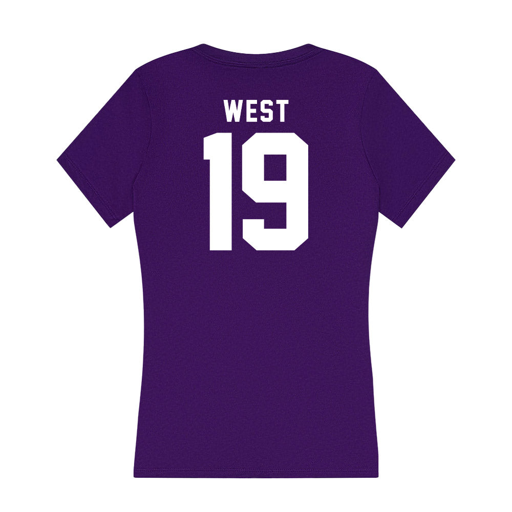 Tarleton State - NCAA Football : Trevon West - Women's V-Neck T-Shirt-1