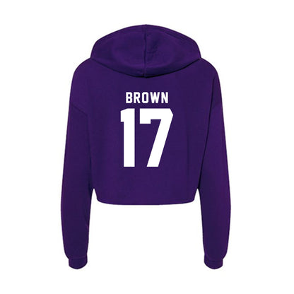 Tarleton State - NCAA Football : Kaleb Brown - Women's Crop Fleece Hoodie-1