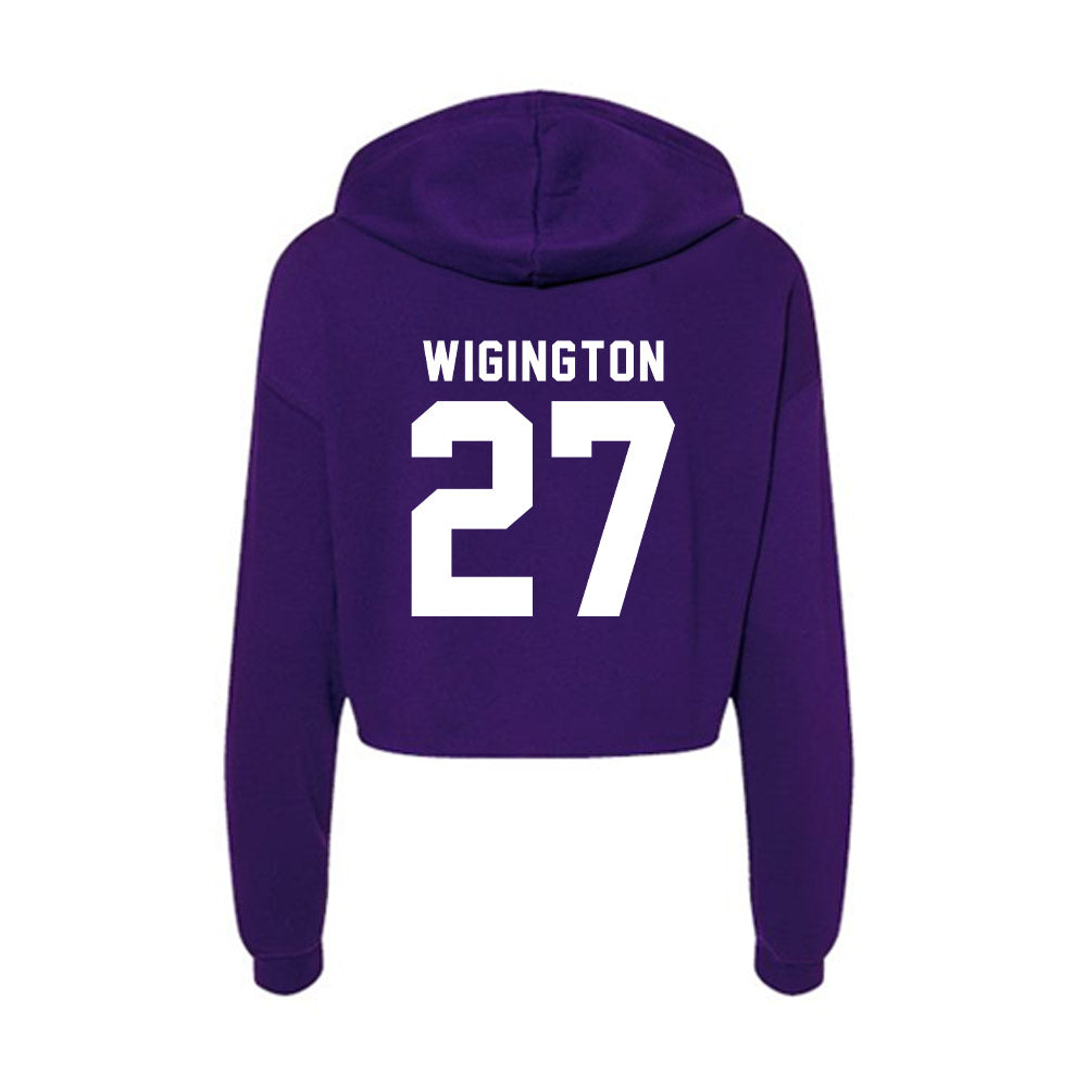 Tarleton State - NCAA Softball : Hailey Wigington - Women's Crop Fleece Hoodie-1