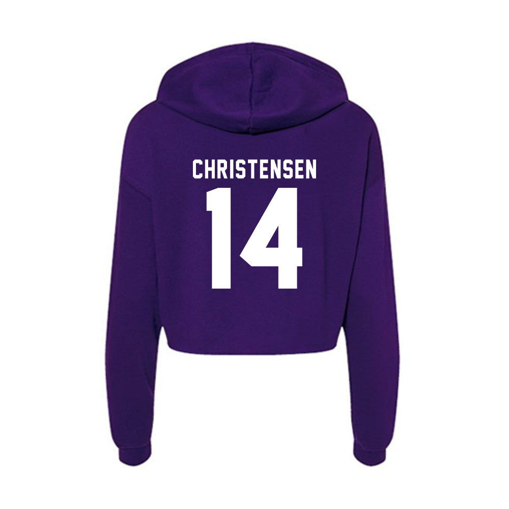Tarleton State - NCAA Baseball : Rowan Christensen - Women's Crop Fleece Hooded Sweatshirt-1