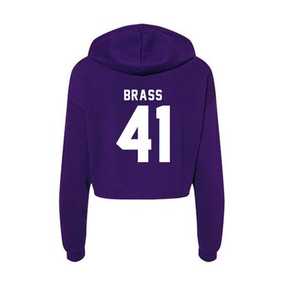 Tarleton State - NCAA Football : Reid Brass - Women's Crop Fleece Hooded Sweatshirt-1