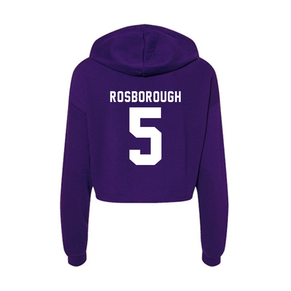 Tarleton State - NCAA Women's Basketball : Arieona Rosborough - Women's Crop Fleece Hoodie-1