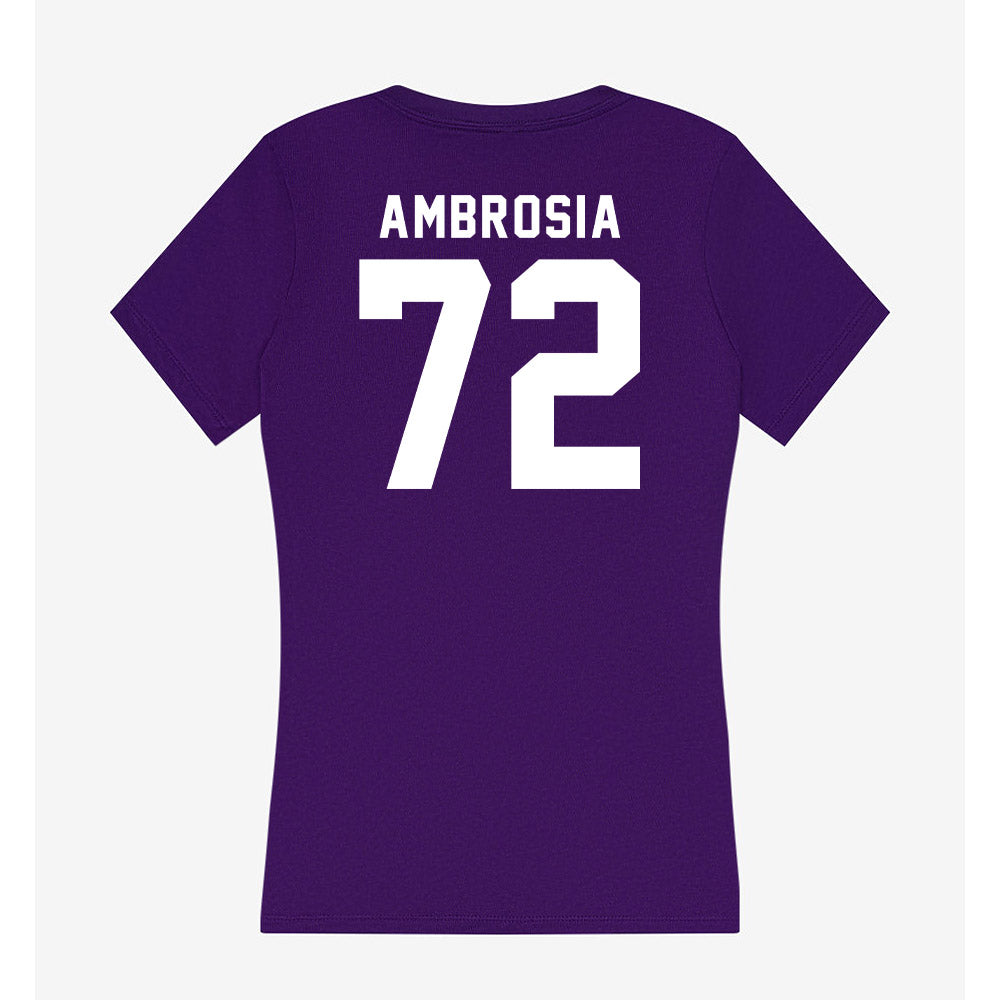Tarleton State - NCAA Football : Alec Ambrosia - Women's V-Neck T-Shirt-1