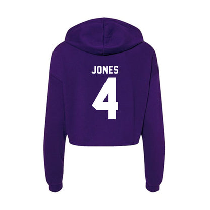 Tarleton State - NCAA Women's Basketball : Kyriana Jones - Women's Crop Fleece Hoodie-1