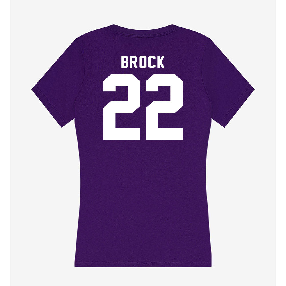 Tarleton State - NCAA Football : Miequle Brock - Women's V-Neck T-Shirt-1