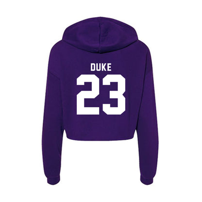 Tarleton State - NCAA Softball : Jaelynn Duke - Women's Crop Fleece Hoodie-1