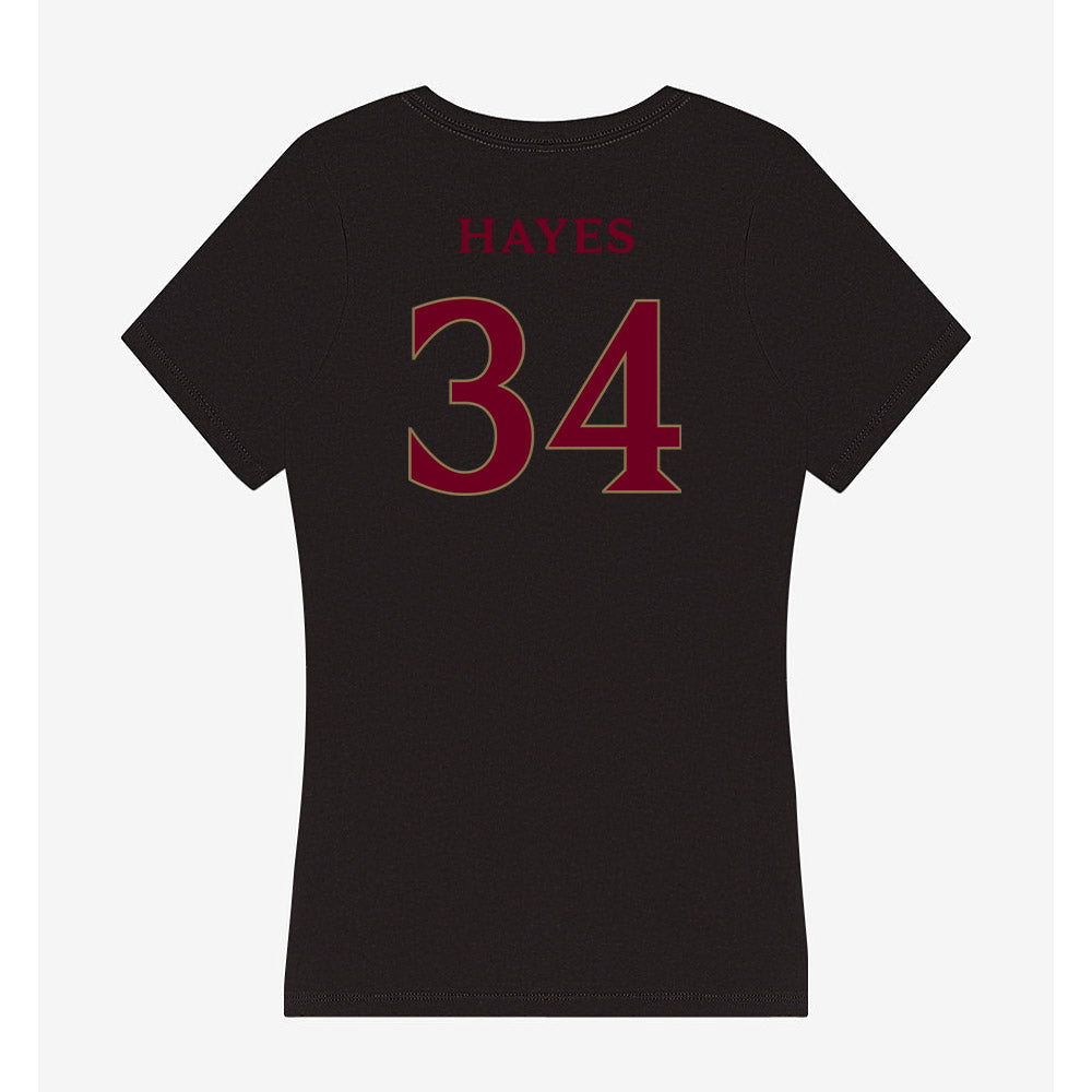 Elon - NCAA Football : Nathan Hayes - Women's V-Neck T-Shirt-1