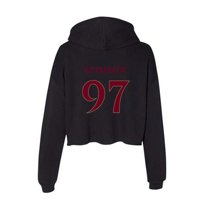 Elon - NCAA Football : Carter Stimson - Women's Crop Fleece Hoodie-1