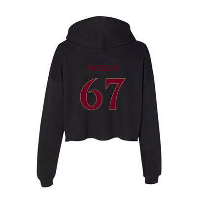 Elon - NCAA Football : Eli Wells - Women's Crop Fleece Hoodie-1