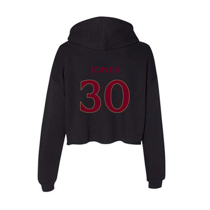 Elon - NCAA Football : Cason Jones - Women's Crop Fleece Hooded Sweatshirt-1