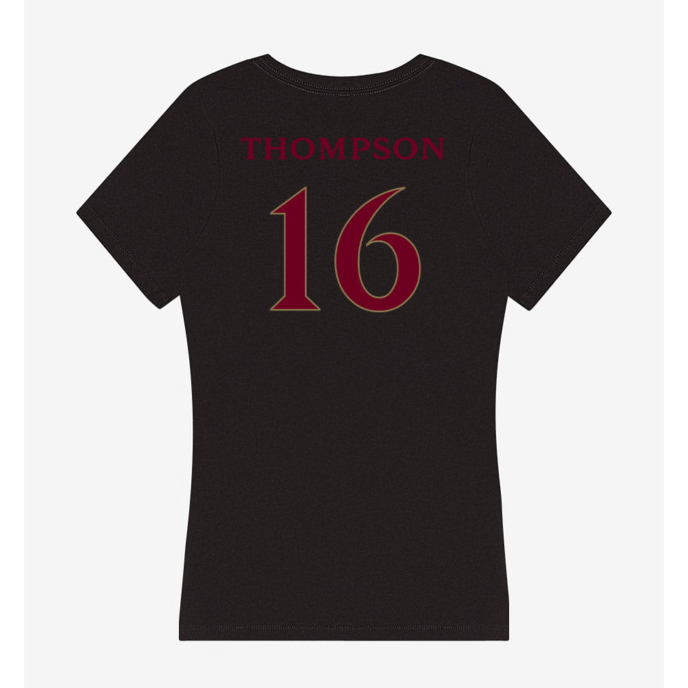 Elon - NCAA Men's Soccer : Diego Thompson - Women's V-Neck T-Shirt-1