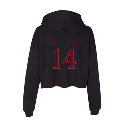 Elon - NCAA Football : Elijah Guttman - Women's Crop Fleece Hoodie-1
