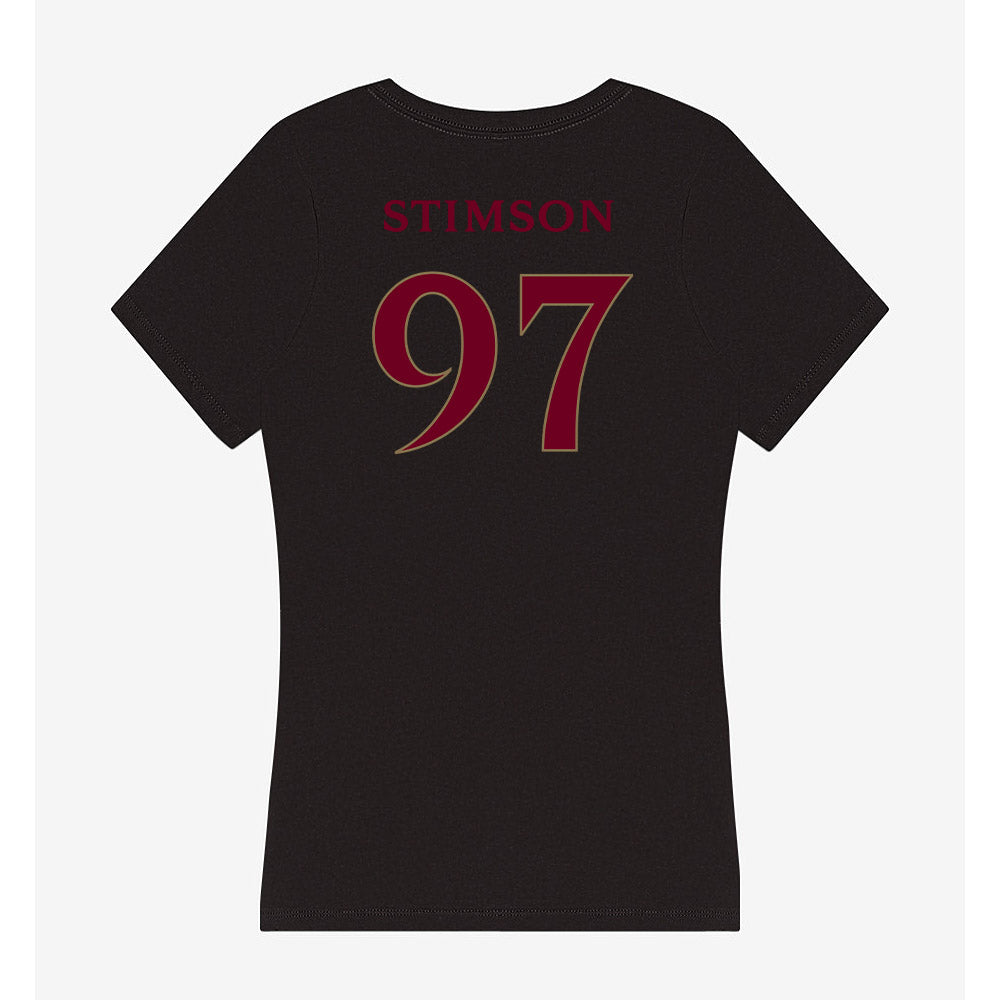 Elon - NCAA Football : Carter Stimson - Women's V-Neck T-Shirt-1
