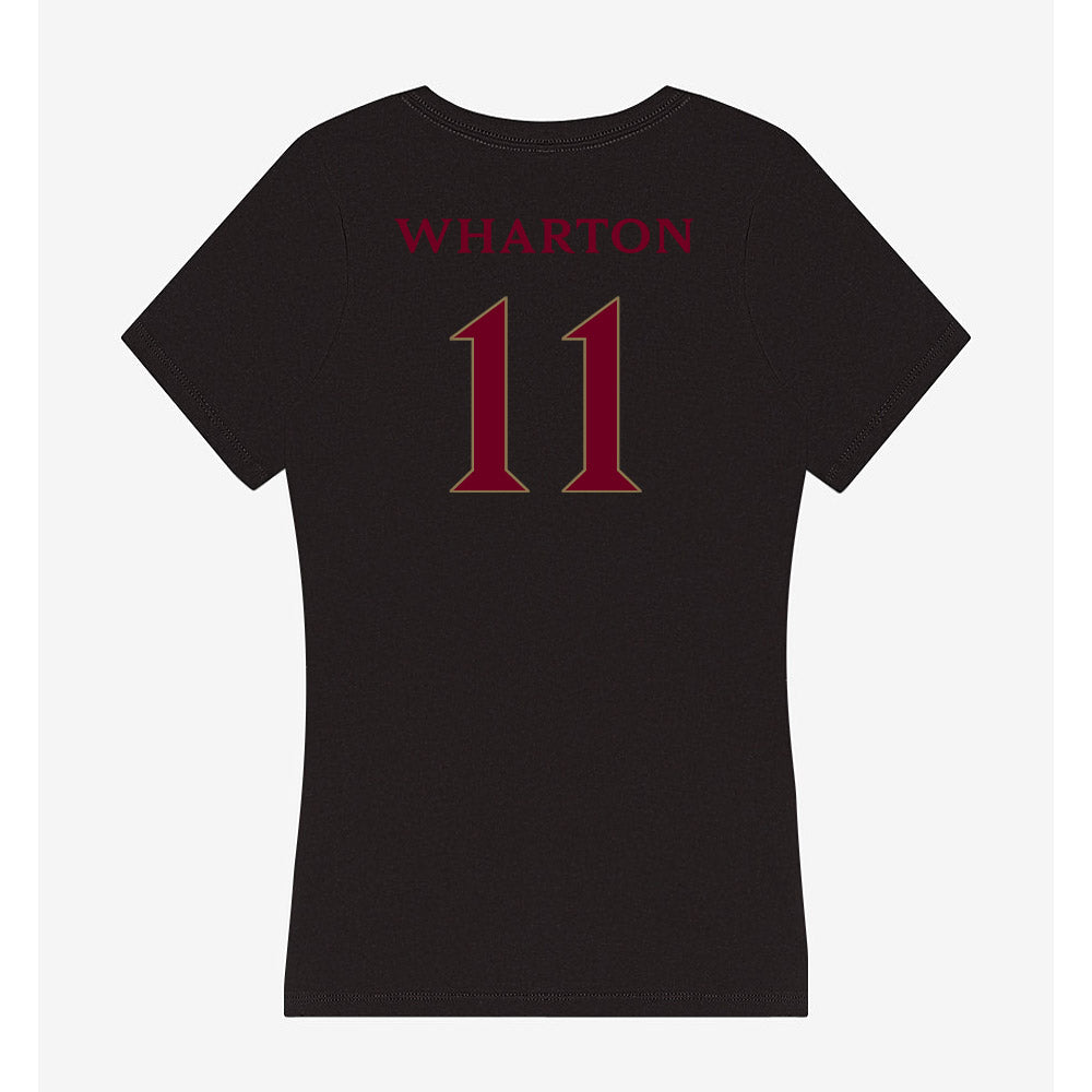 Elon - NCAA Men's Soccer : Alex Wharton - Women's V-Neck T-Shirt-1