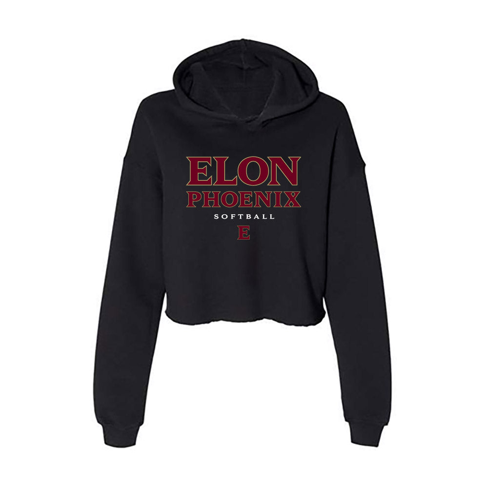Elon - NCAA Softball : Greta Hessenthaler - Women's Crop Fleece Hoodie-0