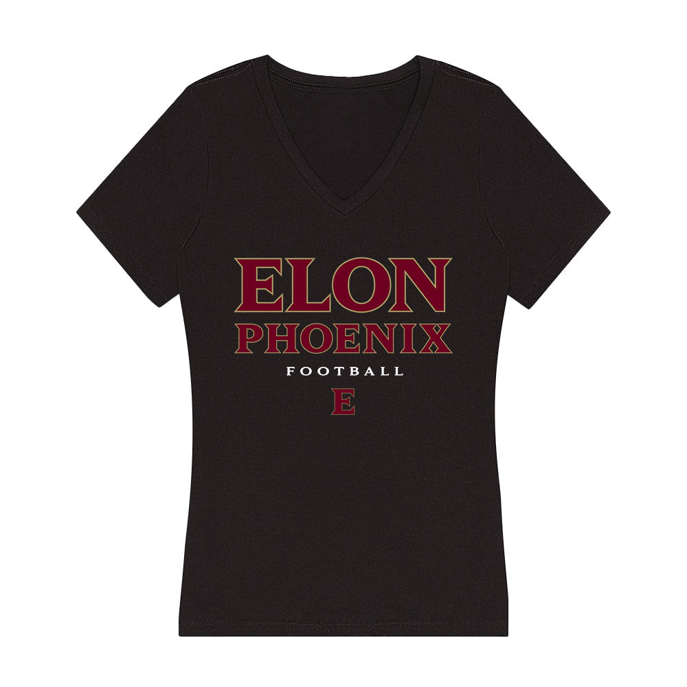 Elon - NCAA Football : Nathan Hayes - Women's V-Neck T-Shirt-0