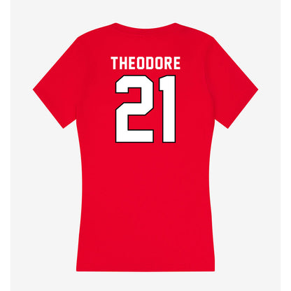 St. Francis - NCAA Football : Jordan Theodore - Women's V-Neck T-Shirt-1