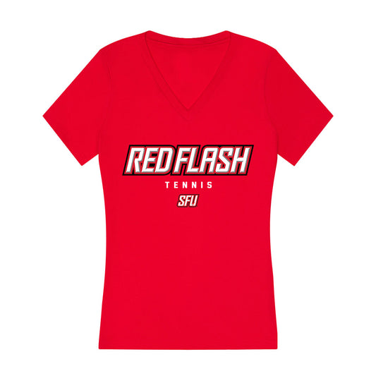 St. Francis - NCAA Women's Tennis : Reagen Mangan - Women's V-Neck T-Shirt-0
