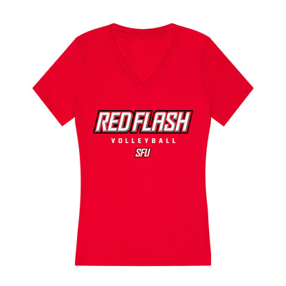 St. Francis - NCAA Men's Volleyball : Avery Farabaugh - Women's V-Neck T-Shirt-0