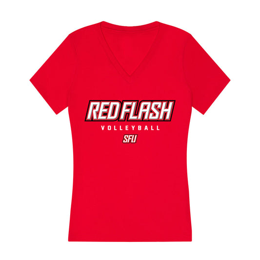 St. Francis - NCAA Men's Volleyball : Avery Farabaugh - Women's V-Neck T-Shirt-0