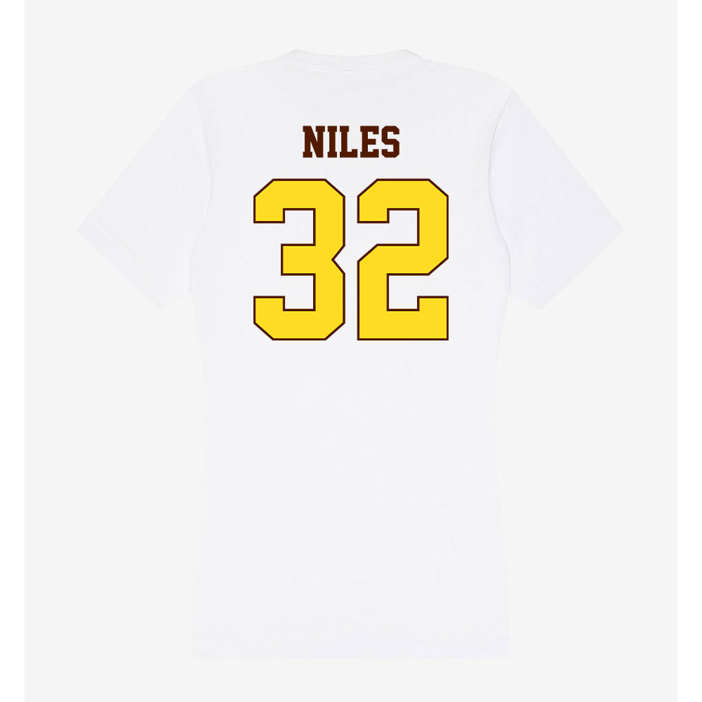 Western Michigan - NCAA Softball : Analeez Niles - Women's V-Neck T-Shirt-1