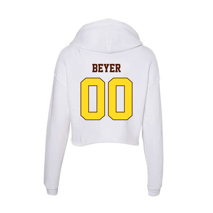 Western Michigan - NCAA Baseball : Mitchell Beyer - Women's Crop Fleece Hooded Sweatshirt-1