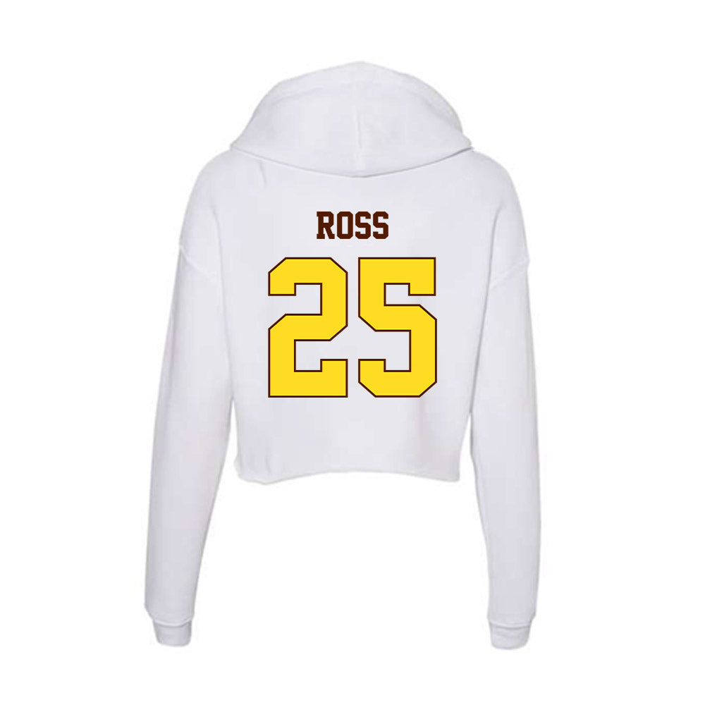 Western Michigan - NCAA Baseball : Jake Ross - Women's Crop Fleece Hoodie-1