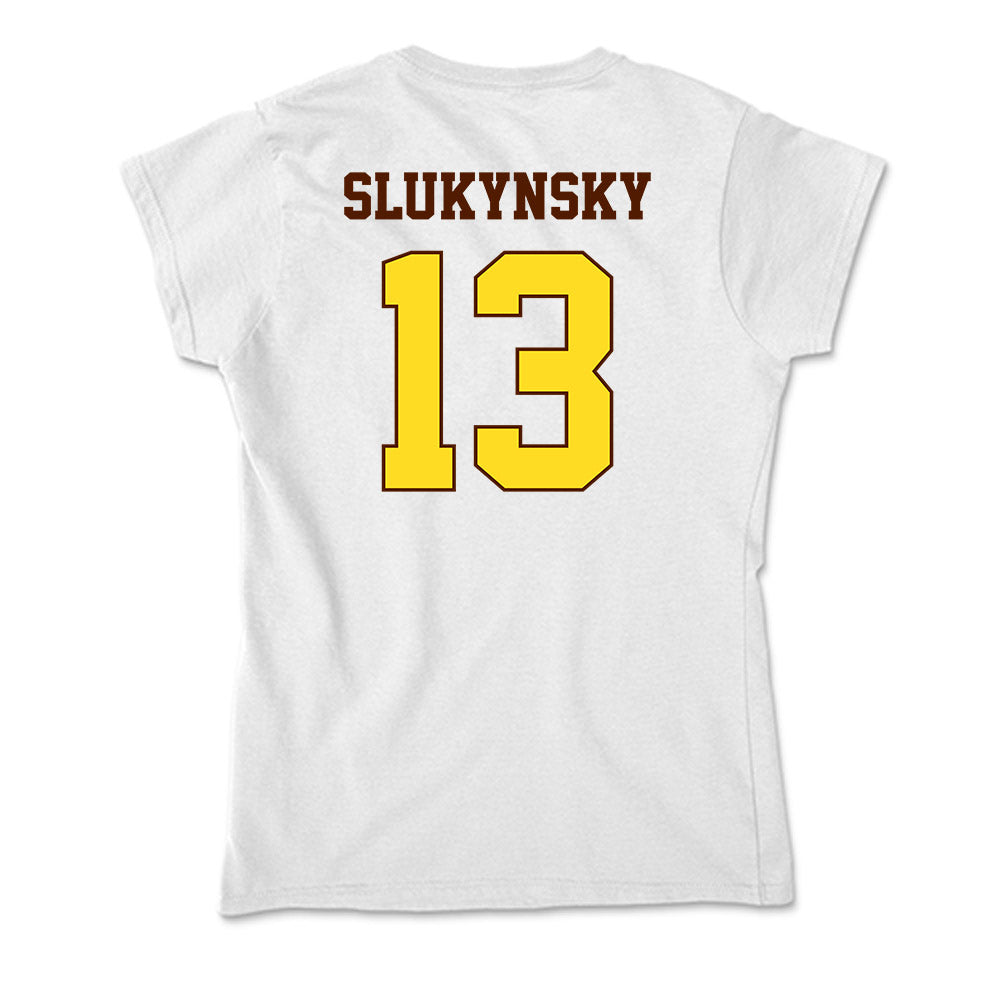 Western Michigan - NCAA Men's Ice Hockey : Grant Slukynsky - Soft Style Women’s T-Shirt-1