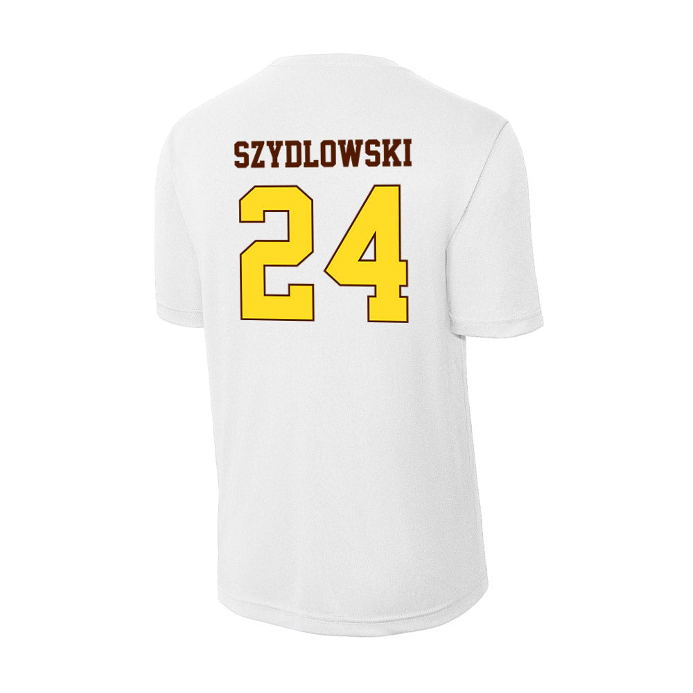 Western Michigan - NCAA Men's Ice Hockey : Garrett Szydlowski - Activewear T-Shirt-1