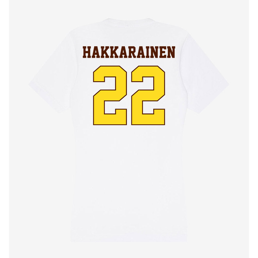 Western Michigan - NCAA Men's Ice Hockey : Iiro Hakkarainen - Women's V-Neck T-Shirt-1
