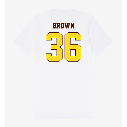 Western Michigan - NCAA Football : Freddy Brown - Women's V-Neck T-Shirt-1