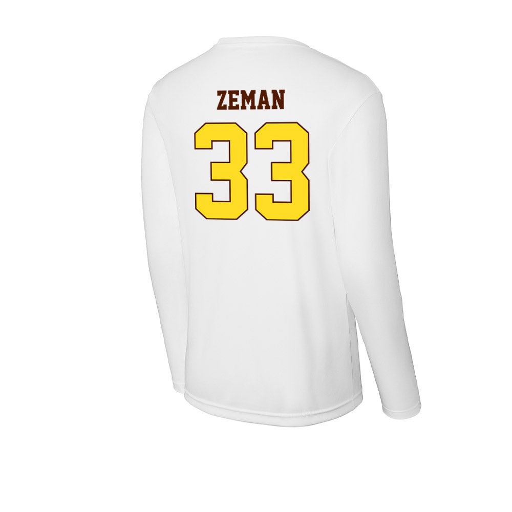 Western Michigan - NCAA Football : Zachary Zeman - Activewear Long Sleeve T-Shirt-1