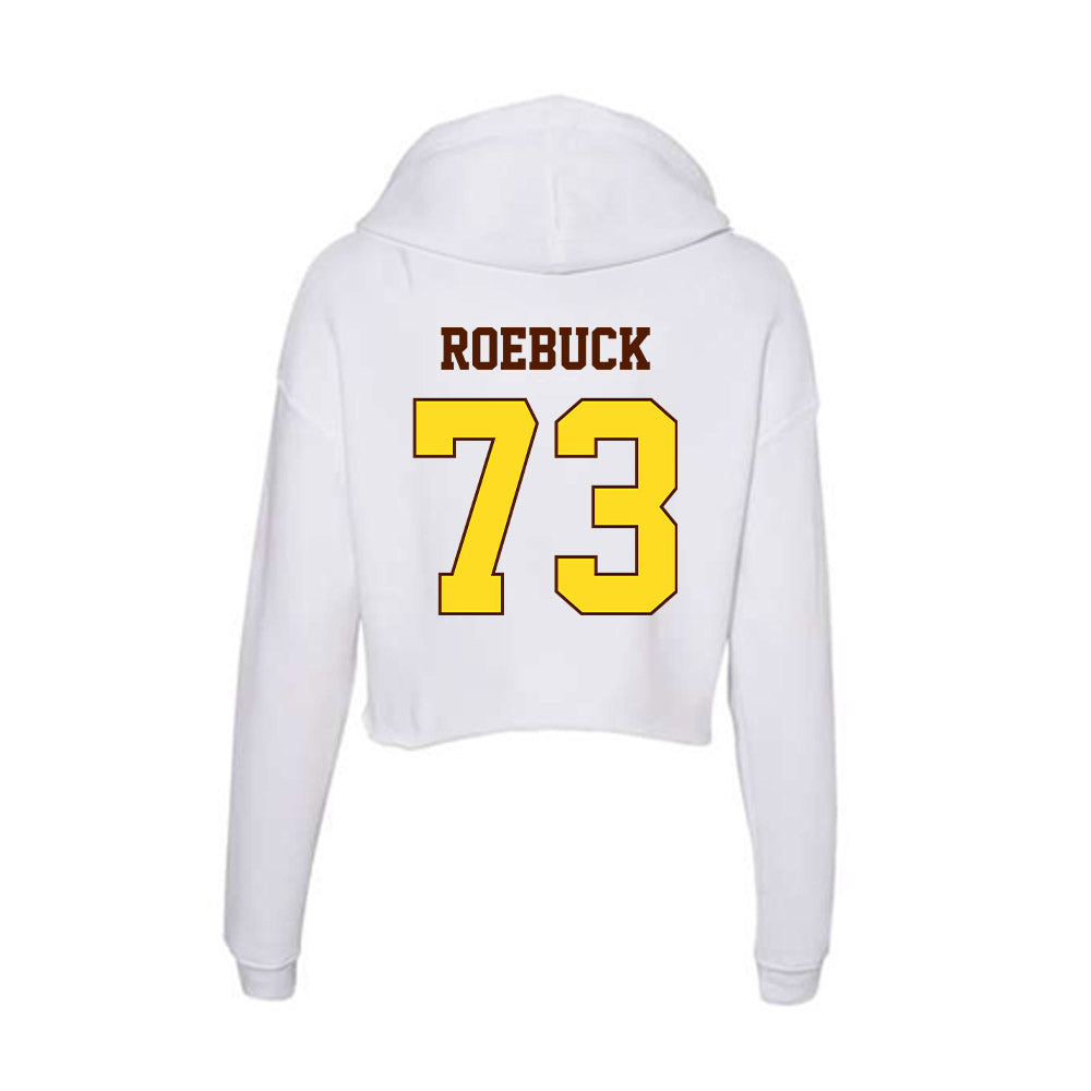 Western Michigan - NCAA Football : Ben Roebuck - Women's Crop Fleece Hoodie-1