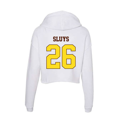 Western Michigan - NCAA Men's Ice Hockey : Jamison Sluys - Women's Crop Fleece Hoodie-1