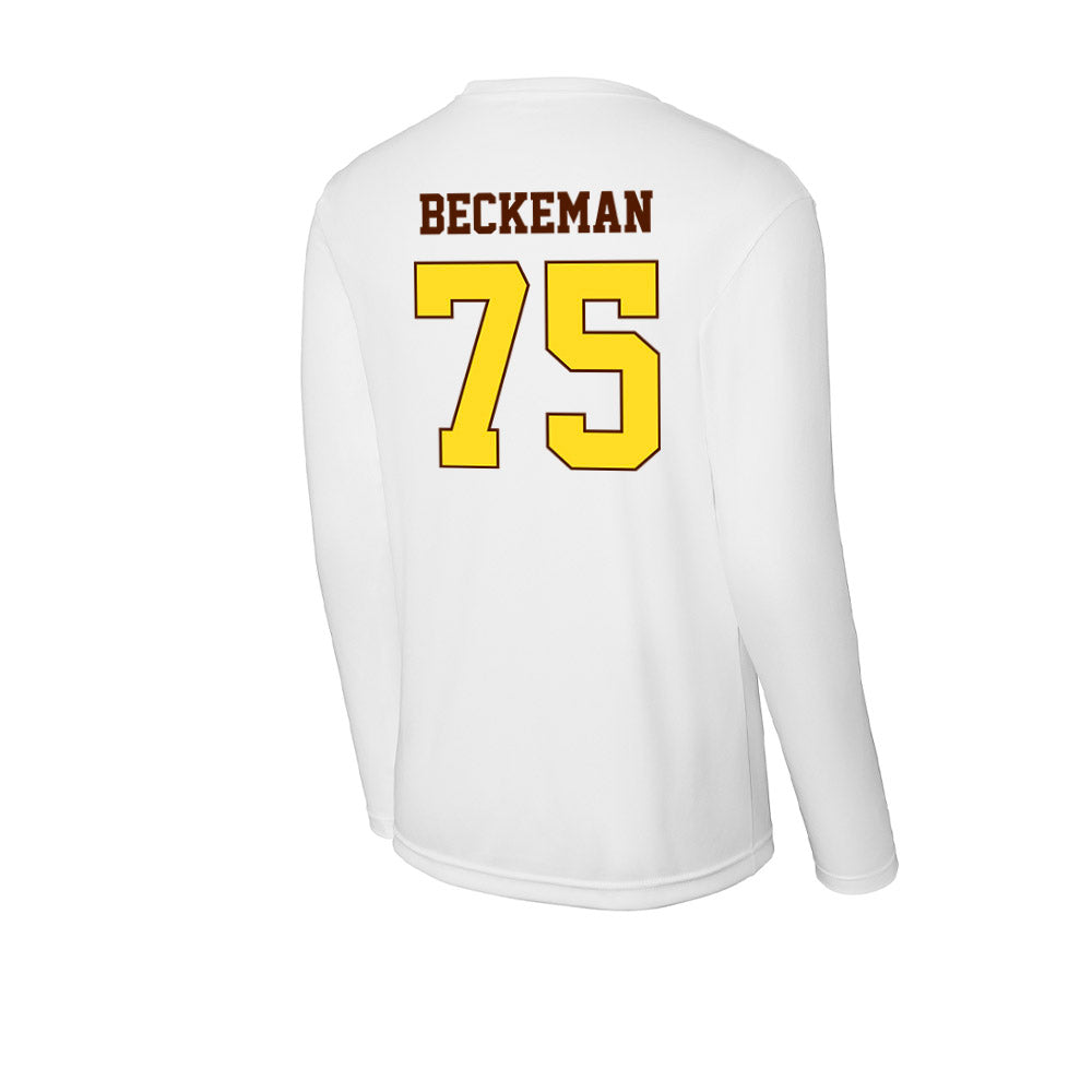 Western Michigan - NCAA Football : Spencer Beckeman - Activewear Long Sleeve T-Shirt-1