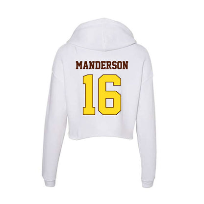 Western Michigan - NCAA Women's Soccer : Jaida Manderson - Women's Crop Fleece Hoodie-1