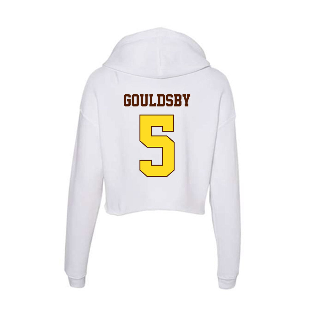 Western Michigan - NCAA Football : Kordell Gouldsby - Women's Crop Fleece Hoodie-1