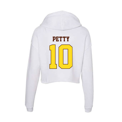 Western Michigan - NCAA Football : Trey Petty - Women's Crop Fleece Hooded Sweatshirt-1