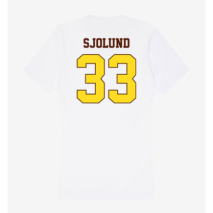 Western Michigan - NCAA Men's Ice Hockey : Samuel Sjolund - Women's V-Neck T-Shirt-1