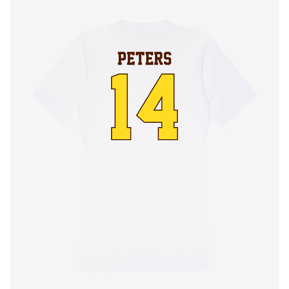 Western Michigan - NCAA Football : John Peters - Women's V-Neck T-Shirt-1
