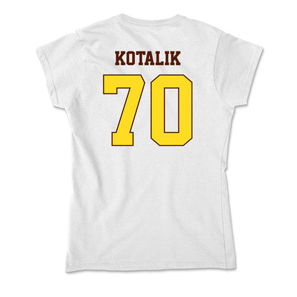 Western Michigan - NCAA Football : KJ Kotalik - Soft Style Women’s T-Shirt-1