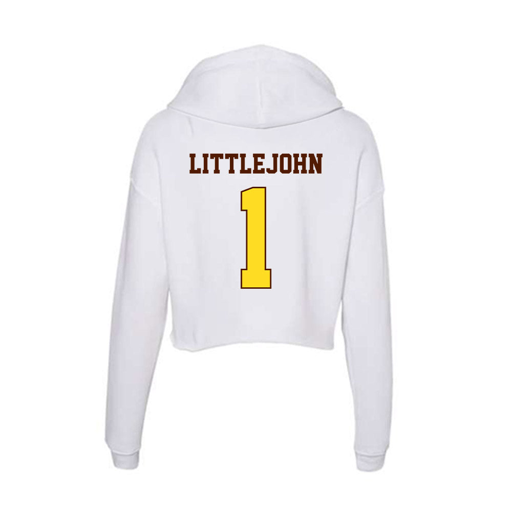 Western Michigan - NCAA Football : Emazon Littlejohn - Women's Crop Fleece Hoodie-1