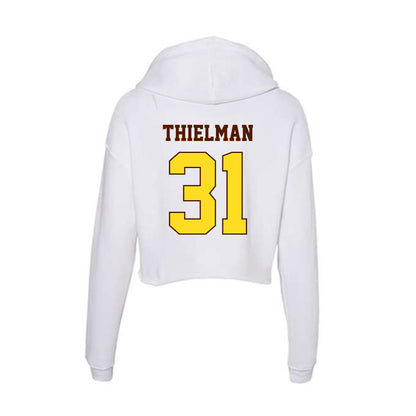 Western Michigan - NCAA Baseball : Avery Thielman - Women's Crop Fleece Hoodie-1