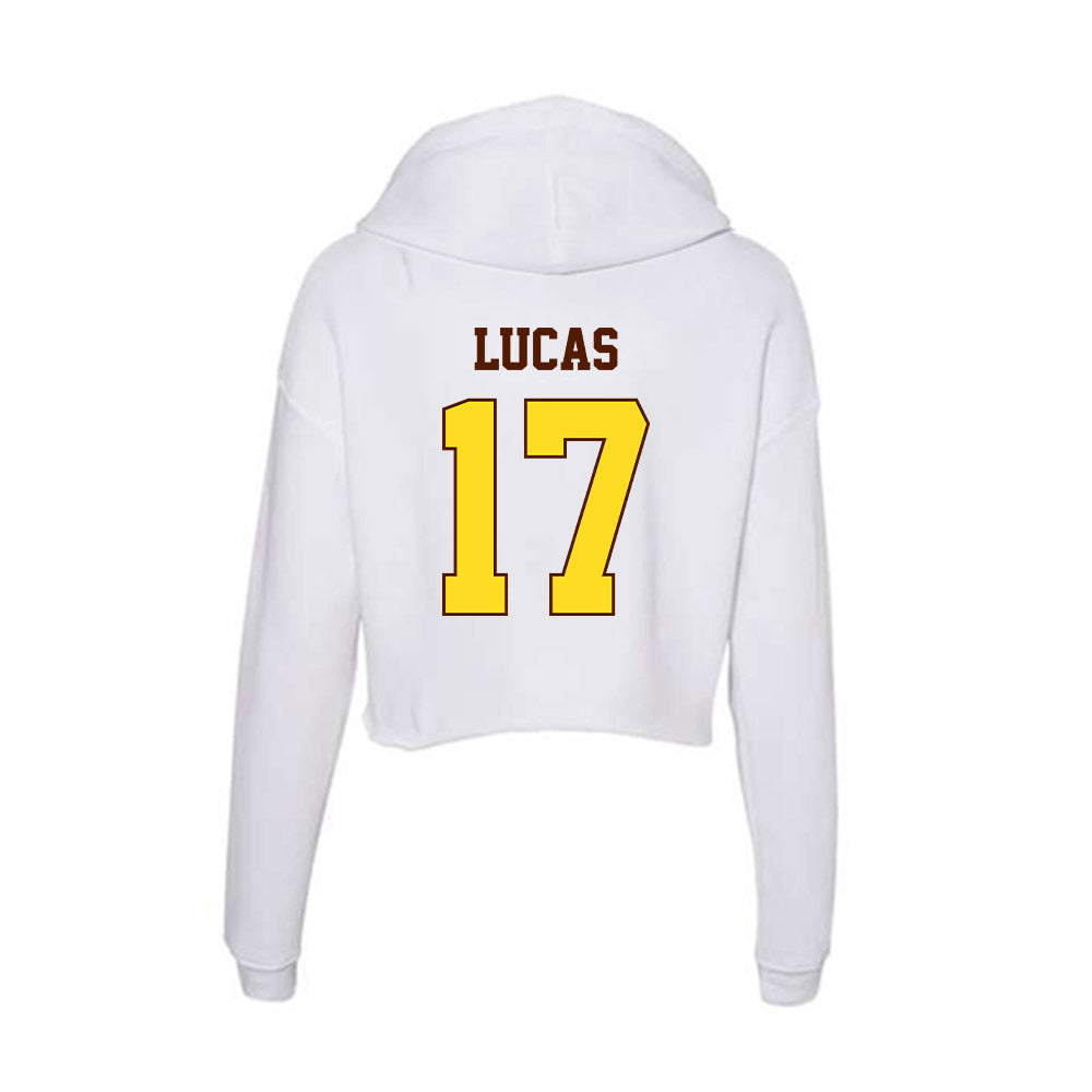 Western Michigan - NCAA Football : Elijah Lucas - Women's Crop Fleece Hoodie-1