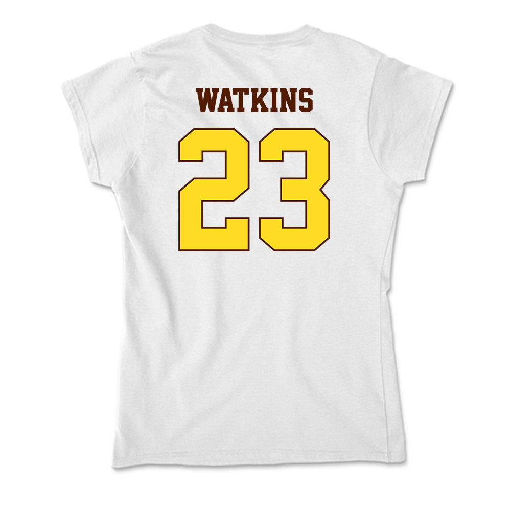 Western Michigan - NCAA Men's Basketball : DeAaron Watkins - Soft Style Women’s T-Shirt-1